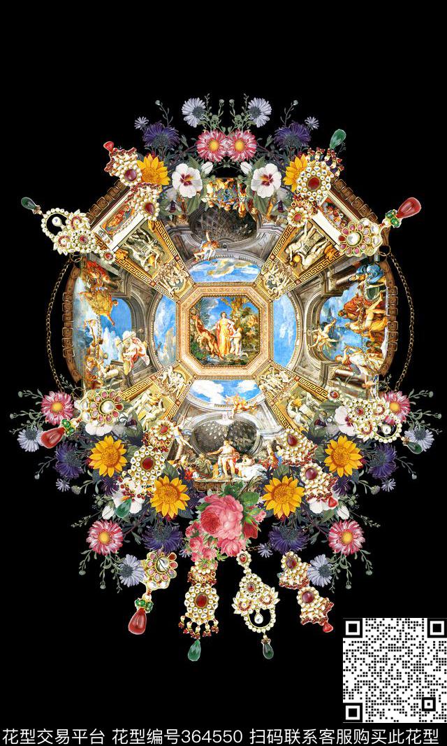 定位花卉数码印花华亿平台下载（图片编号: 364550） - 瓦栏（Walan）