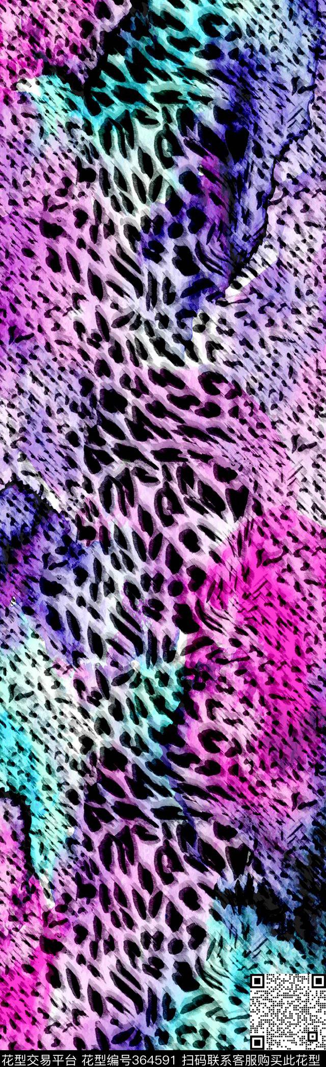 豹纹现代动物纹数码印花华亿平台下载（图片编号: 364591） - 瓦栏（Walan）