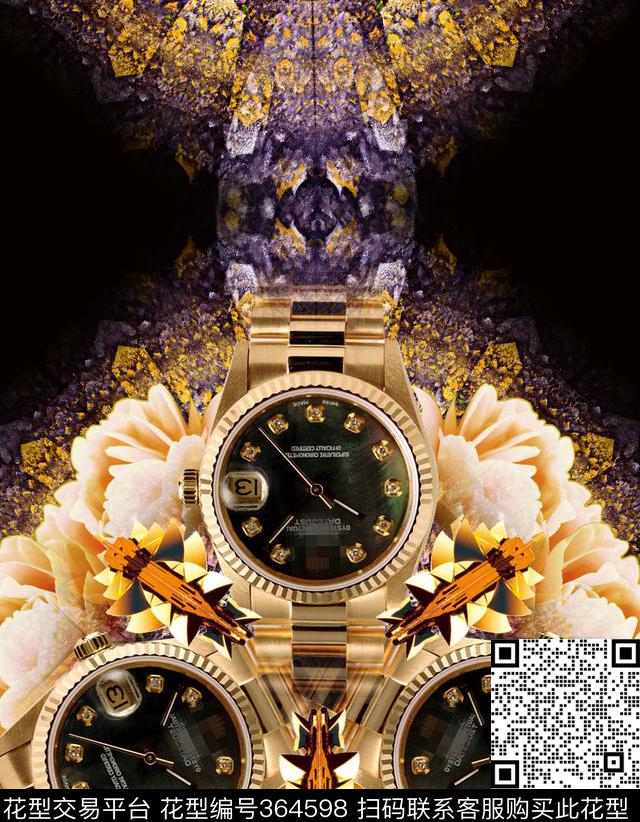 花卉珠宝、配饰民族数码印花华亿平台下载（图片编号: 364598） - 瓦栏（Walan）