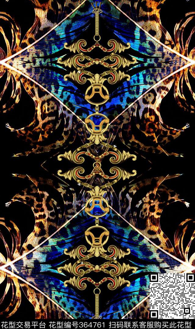 羽毛金属欧式数码印花华亿平台下载（图片编号: 364761） - 瓦栏（Walan）