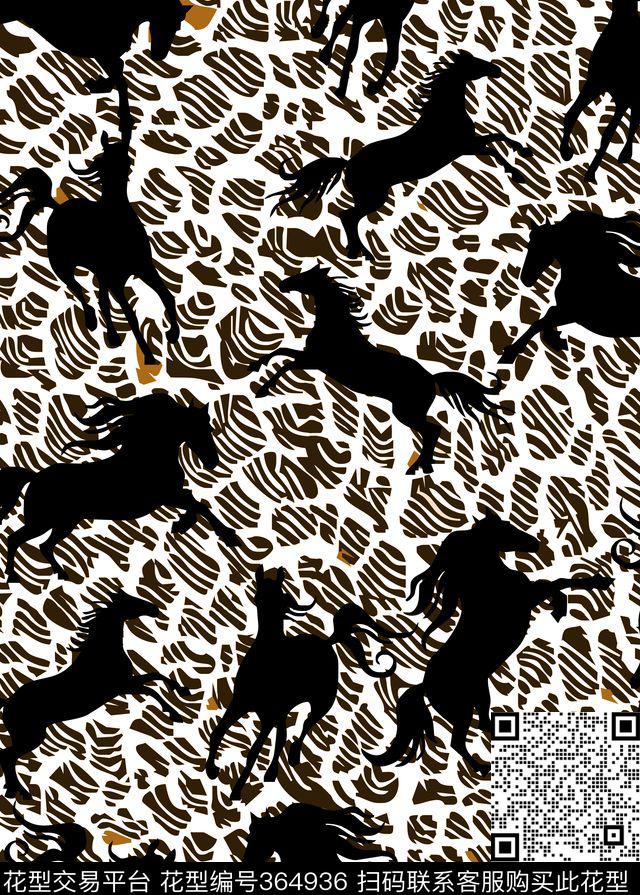 抽象背景马写意传统印花华亿平台下载（图片编号: 364936） - 瓦栏（Walan）