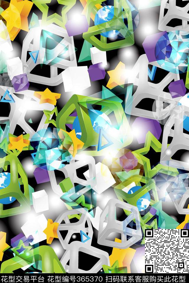 抽象数码印花华亿平台下载（图片编号: 365370） - 瓦栏（Walan）