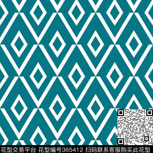 解构菱形几何传统印花华亿平台下载（图片编号: 365412） - 瓦栏（Walan）