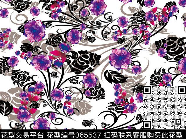 复古立体线条数码印花华亿平台下载（图片编号: 365537） - 瓦栏（Walan）