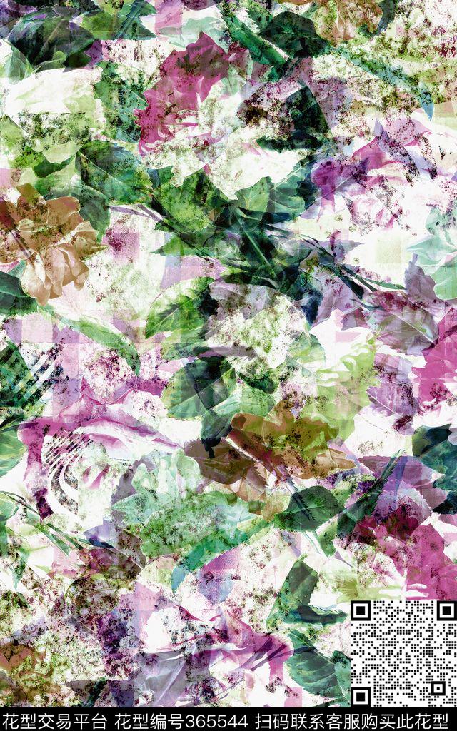 22潘神花卉类数码印花华亿平台下载（图片编号: 365544） - 瓦栏（Walan）