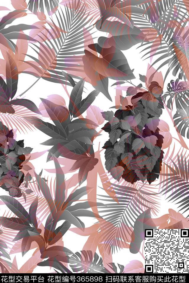 花鸟花卉数码印花华亿平台下载（图片编号: 365898） - 瓦栏（Walan）