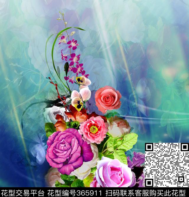 定位花卉光数码印花华亿平台下载（图片编号: 365911） - 瓦栏（Walan）