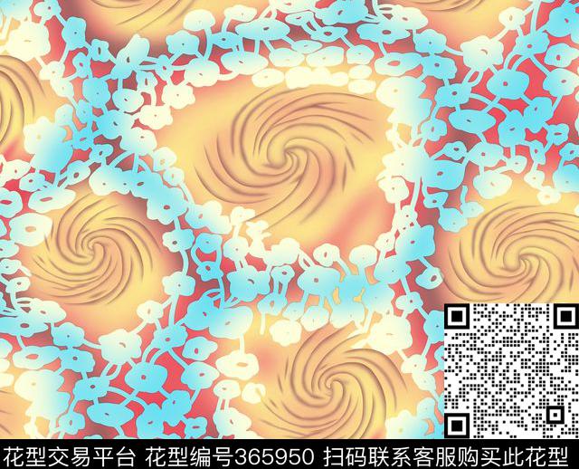 抽象花卉传统印花华亿平台下载（图片编号: 365950） - 瓦栏（Walan）