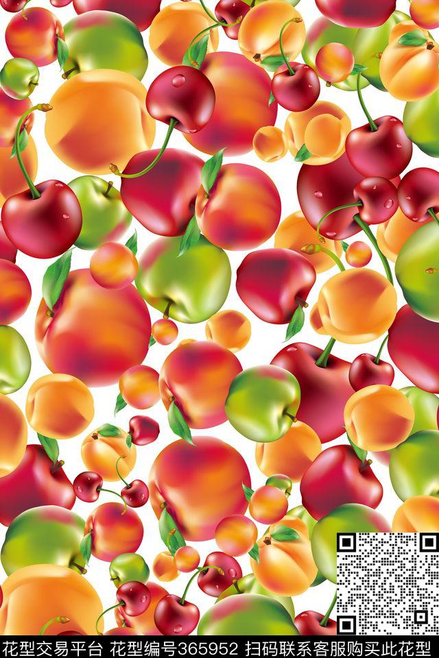 水果蔬菜田园风数码印花华亿平台下载（图片编号: 365952） - 瓦栏（Walan）
