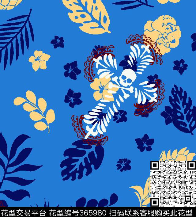 树林菠萝树叶传统印花华亿平台下载（图片编号: 365980） - 瓦栏（Walan）