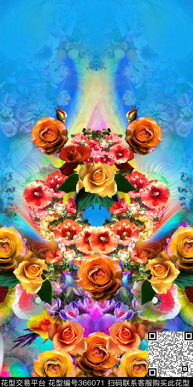 定位花卉数码印花华亿平台下载（图片编号: 366071） - 瓦栏（Walan）