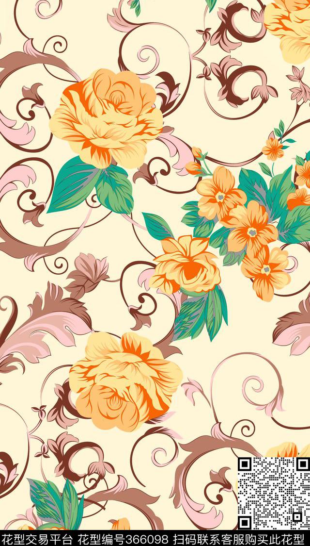 传统印花华亿平台下载（图片编号: 366098） - 瓦栏（Walan）