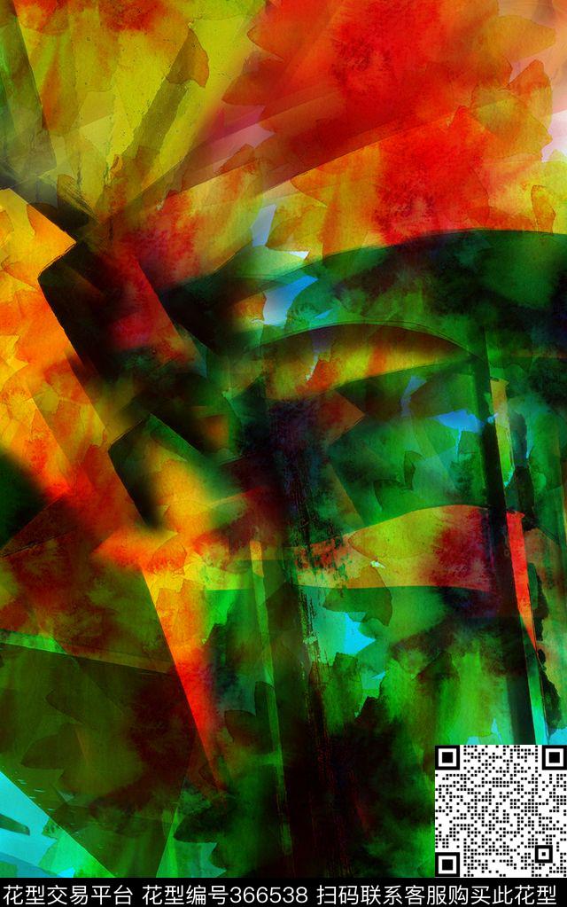 抽象水彩喷溅数码印花华亿平台下载（图片编号: 366538） - 瓦栏（Walan）