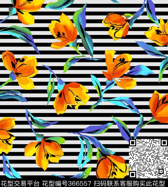 花卉传统印花华亿平台下载（图片编号: 366557） - 瓦栏（Walan）