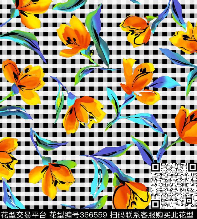 花卉传统印花华亿平台下载（图片编号: 366559） - 瓦栏（Walan）