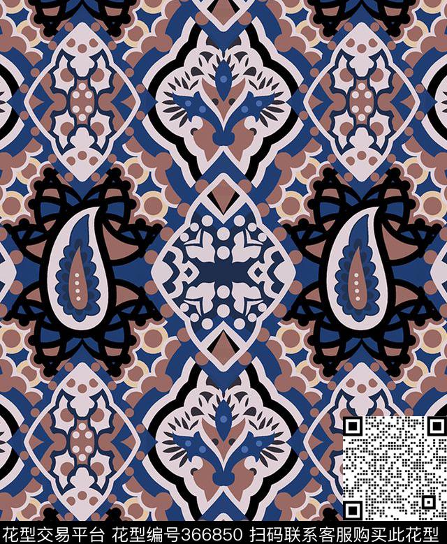 潮流复古男装华亿平台传统印花华亿平台下载（图片编号: 366850） - 瓦栏（Walan）