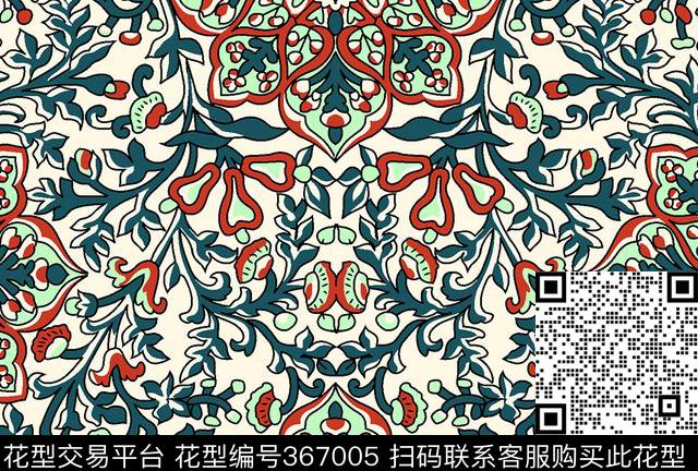 传统印花华亿平台下载（图片编号: 367005） - 瓦栏（Walan）