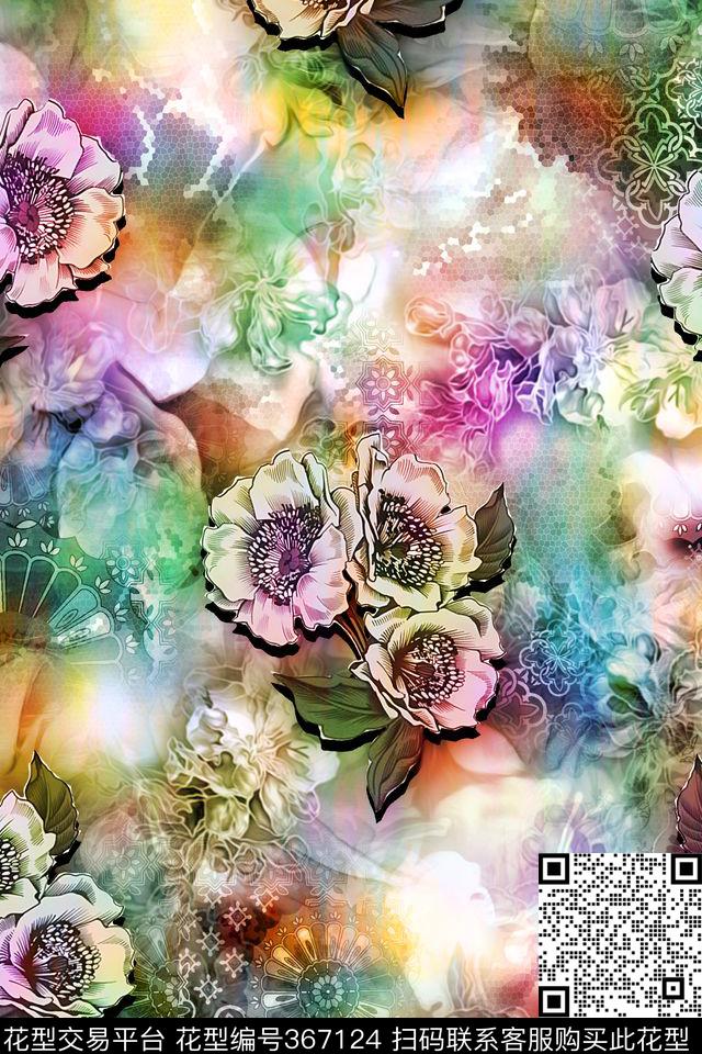 传统印花华亿平台下载（图片编号: 367124） - 瓦栏（Walan）