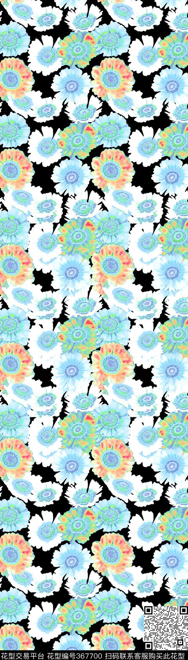 菊花清新传统印花华亿平台下载（图片编号: 367700） - 瓦栏（Walan）