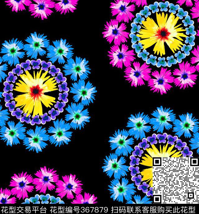 花卉传统印花华亿平台下载（图片编号: 367879） - 瓦栏（Walan）