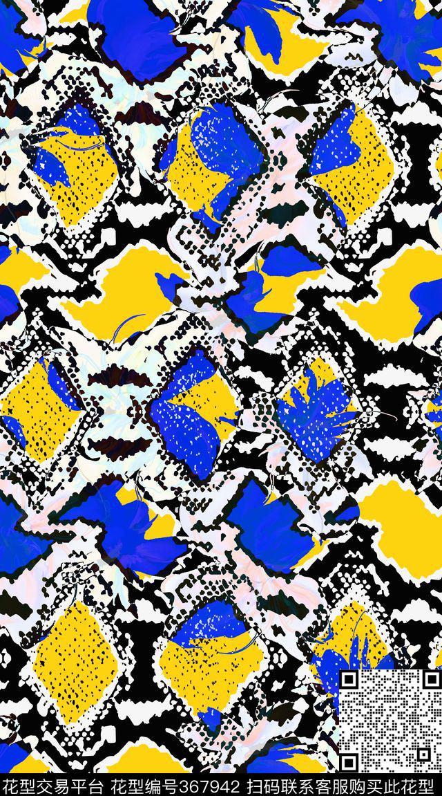 动物纹蛇纹几何传统印花华亿平台下载（图片编号: 367942） - 瓦栏（Walan）