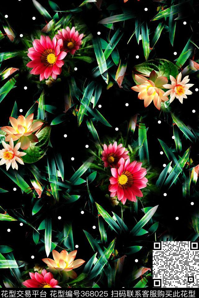 花卉数码印花华亿平台下载（图片编号: 368025） - 瓦栏（Walan）