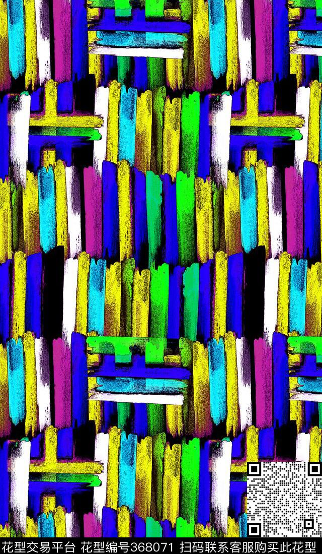 色块抽象肌理手绘笔触传统印花华亿平台下载（图片编号: 368071） - 瓦栏（Walan）