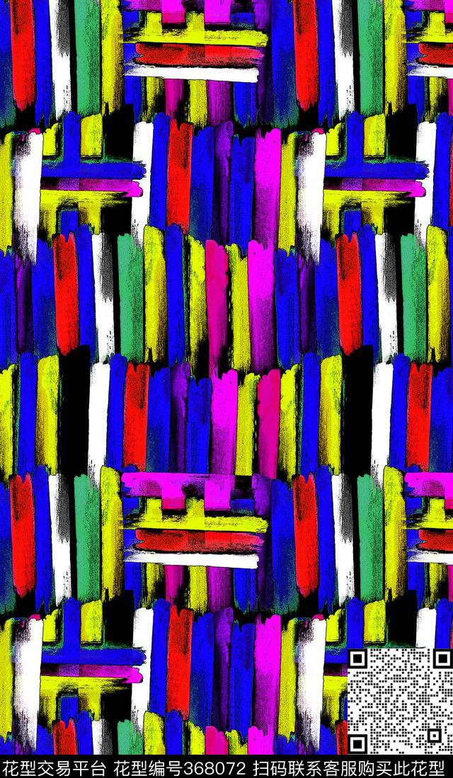 色块抽象肌理手绘笔触传统印花华亿平台下载（图片编号: 368072） - 瓦栏（Walan）