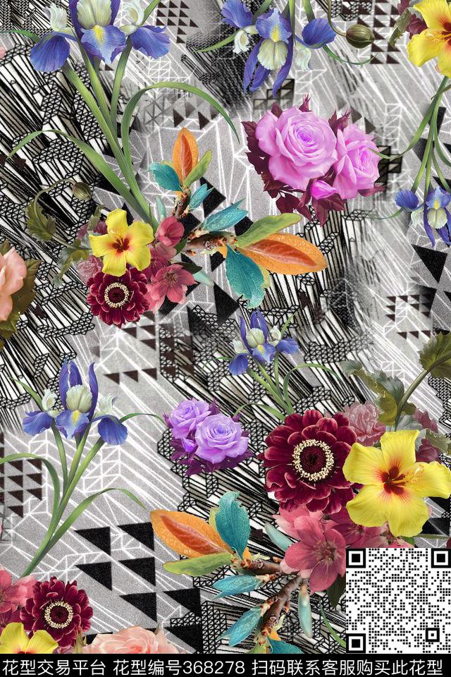 几何肌理几何肌理数码印花华亿平台下载（图片编号: 368278） - 瓦栏（Walan）