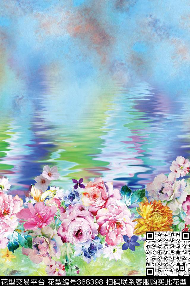 定位花卉纹理数码印花华亿平台下载（图片编号: 368398） - 瓦栏（Walan）