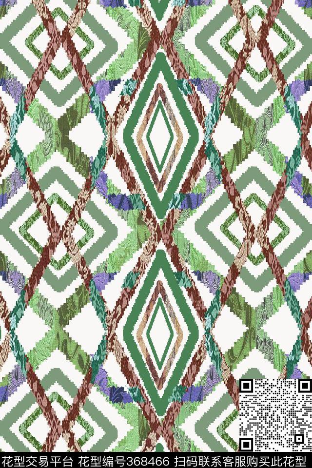 几何纹理前卫几何数码印花华亿平台下载（图片编号: 368466） - 瓦栏（Walan）