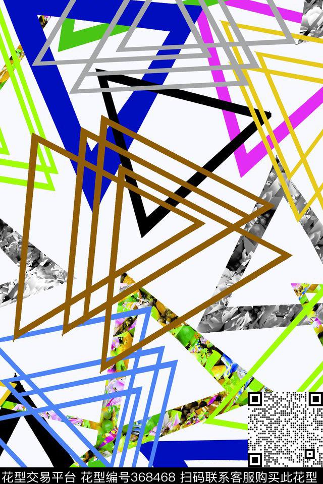 几何花纹前卫几何数码印花华亿平台下载（图片编号: 368468） - 瓦栏（Walan）