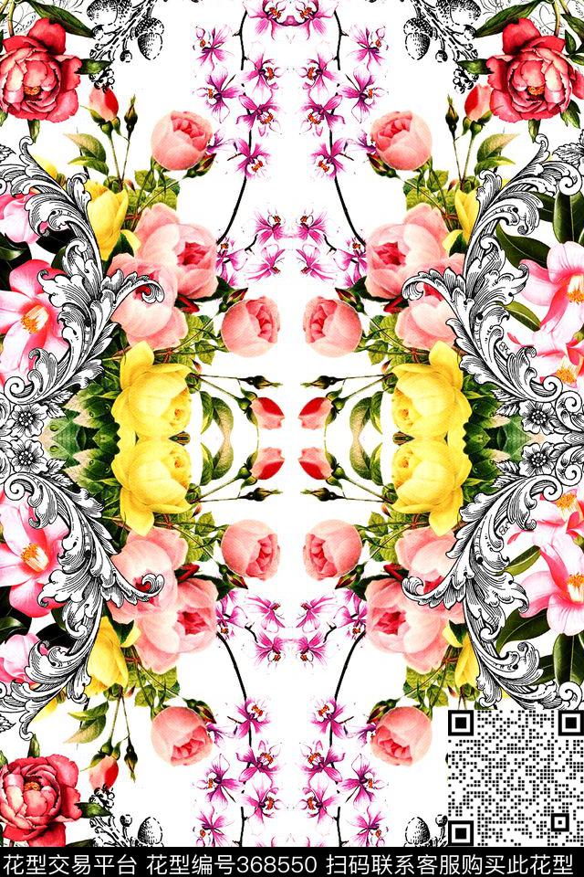 定位花卉数码印花华亿平台下载（图片编号: 368550） - 瓦栏（Walan）