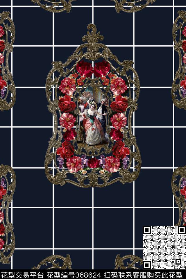 欧式油画复古数码印花华亿平台下载（图片编号: 368624） - 瓦栏（Walan）