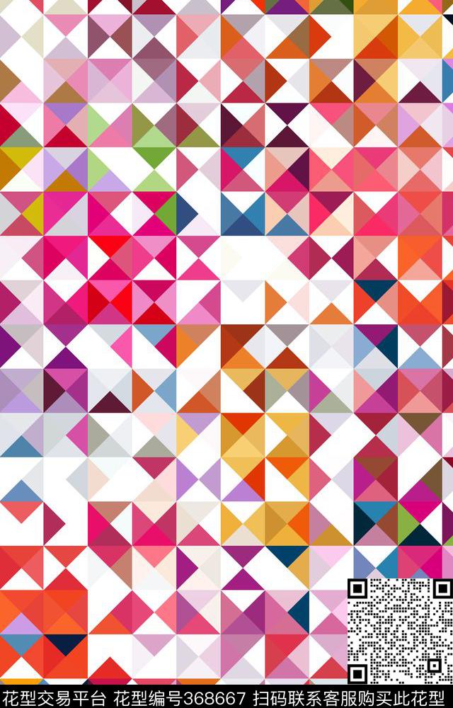 几何图案数码印花华亿平台下载（图片编号: 368667） - 瓦栏（Walan）