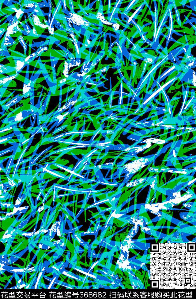 抽象叶子笔刷几何传统印花华亿平台下载（图片编号: 368682） - 瓦栏（Walan）