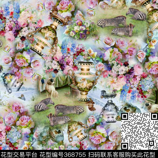 时尚动物瓷器珠宝首饰器皿数码印花华亿平台下载（图片编号: 368755） - 瓦栏（Walan）