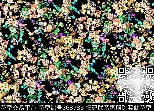 大花森林风景数码印花华亿平台下载（图片编号: 368785） - 瓦栏（Walan）