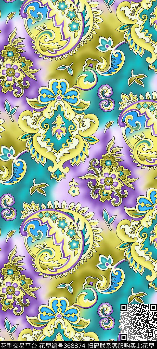 古典复古华亿平台数码印花华亿平台下载（图片编号: 368874） - 瓦栏（Walan）