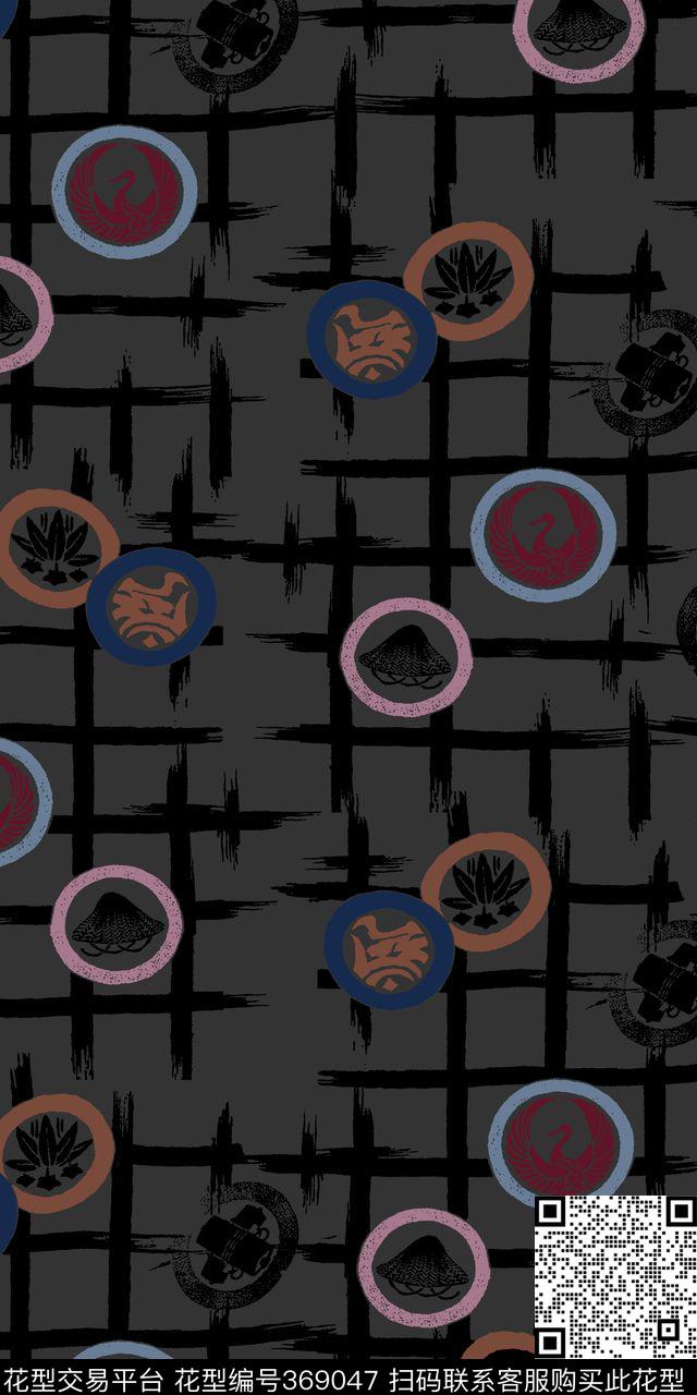 低调水墨传统印花华亿平台下载（图片编号: 369047） - 瓦栏（Walan）