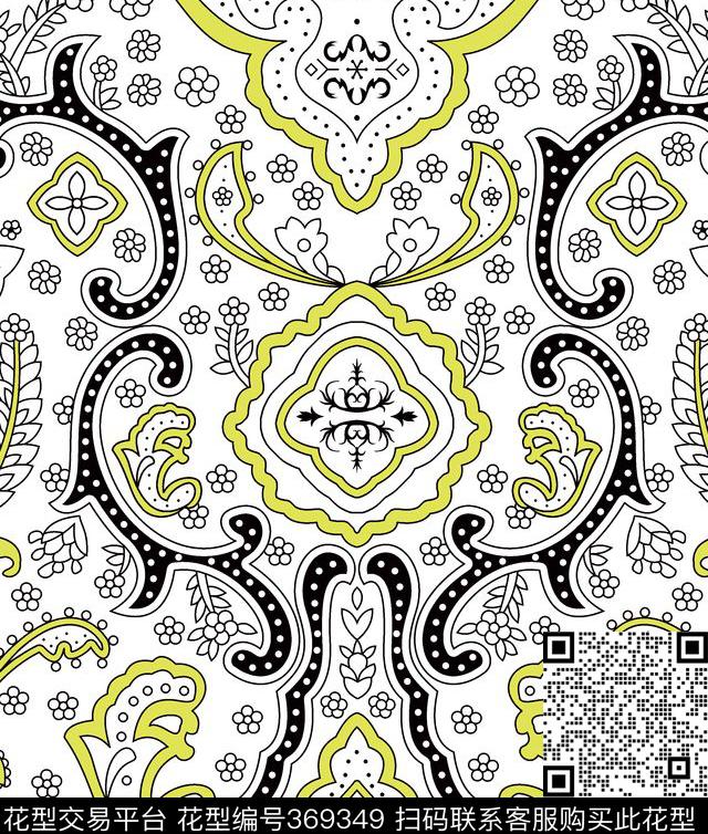 波西米亚对称火腿纹欧美风格传统印花华亿平台下载（图片编号: 369349） - 瓦栏（Walan）