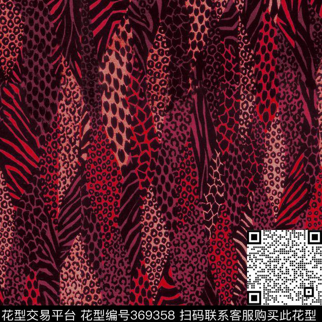 豹纹动物纹混合豹纹数码印花华亿平台下载（图片编号: 369358） - 瓦栏（Walan）