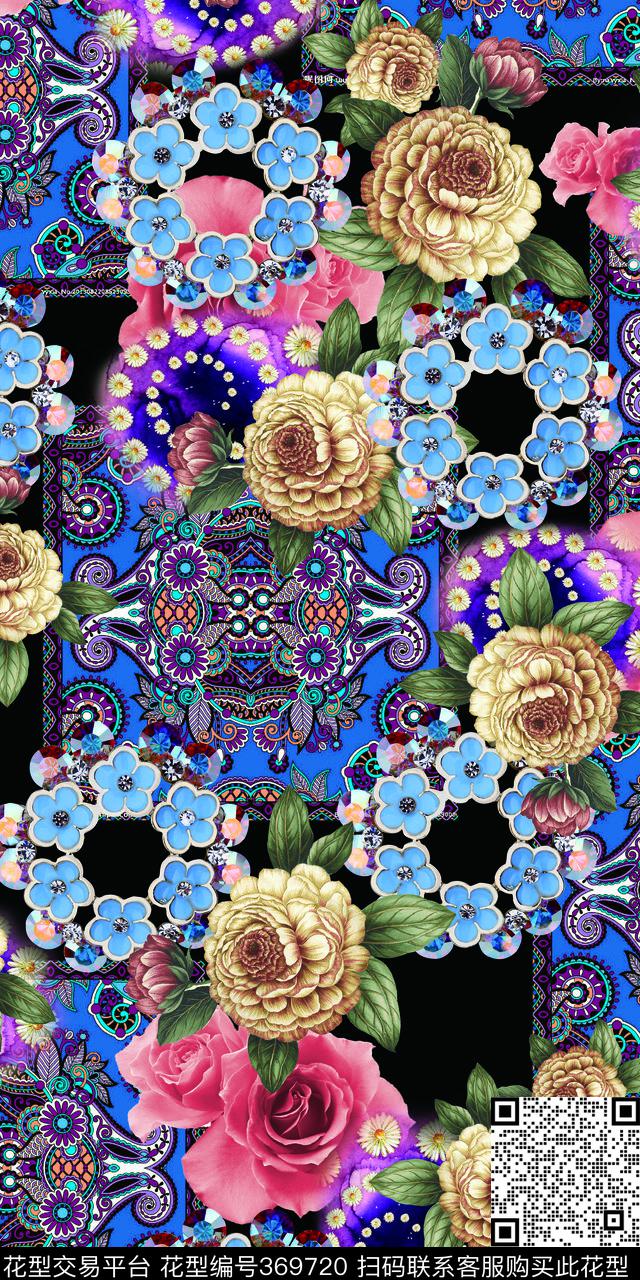 花卉数码印花华亿平台下载（图片编号: 369720） - 瓦栏（Walan）