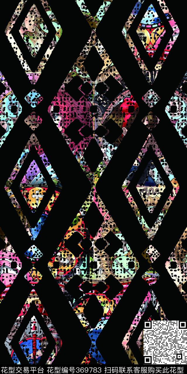 几何数码印花华亿平台下载（图片编号: 369783） - 瓦栏（Walan）