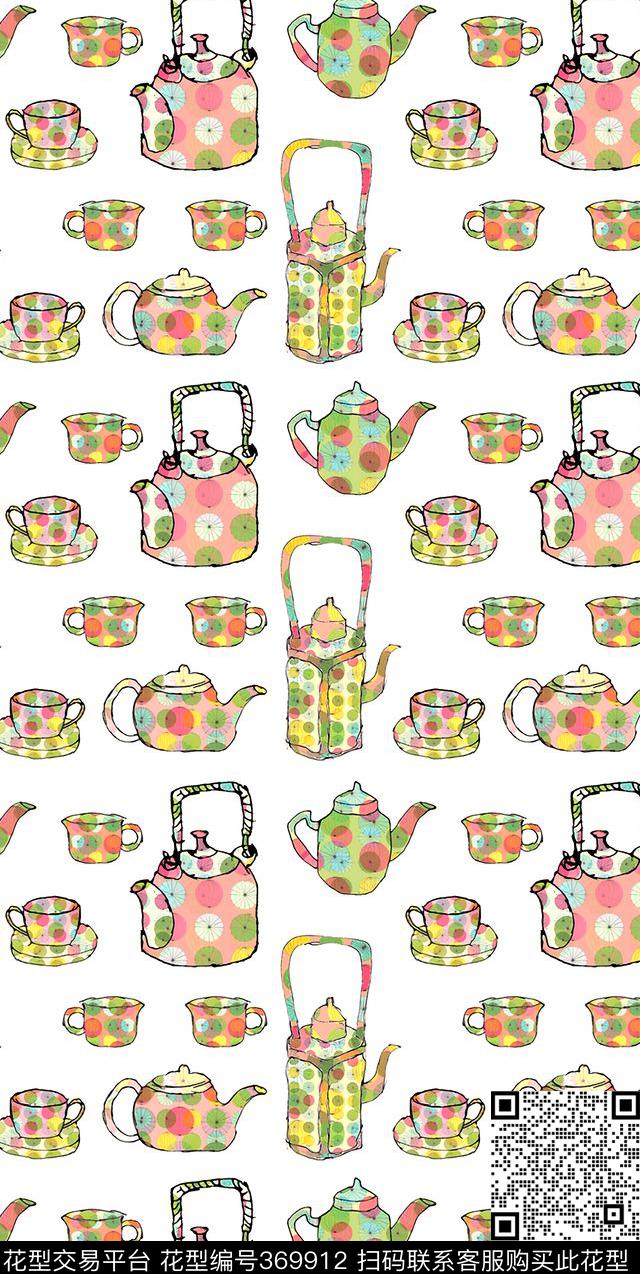 生活用品餐具趣味图案数码印花华亿平台下载（图片编号: 369912） - 瓦栏（Walan）