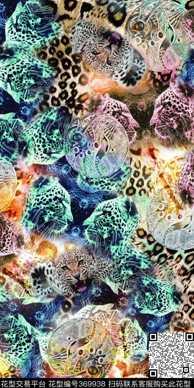 时尚豹纹动物纹理数码印花华亿平台下载（图片编号: 369938） - 瓦栏（Walan）