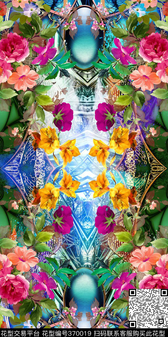 数码两头定位花卉定位数码印花华亿平台下载（图片编号: 370019） - 瓦栏（Walan）