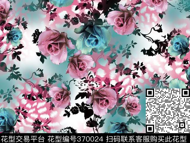 复古花卉立体数码印花华亿平台下载（图片编号: 370024） - 瓦栏（Walan）