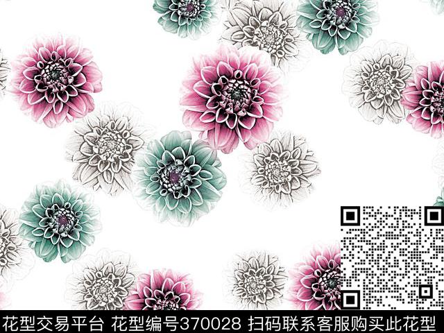 女装大牌花卉传统印花华亿平台下载（图片编号: 370028） - 瓦栏（Walan）