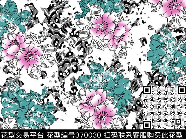 大牌复古花朵传统印花华亿平台下载（图片编号: 370030） - 瓦栏（Walan）